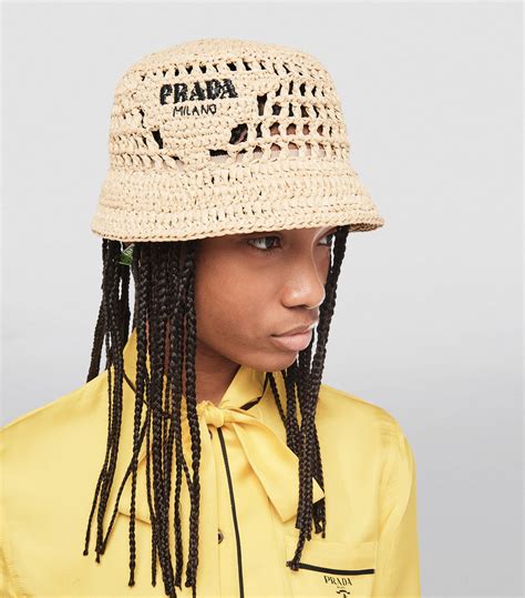 prada crochet bucket hat.